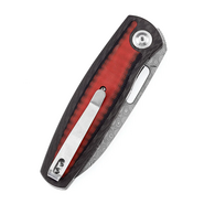 KANSEPT Mato Damascus, Twill Carbon Fiber +Red Black G10 K1050A5 - KNIFESTOCK