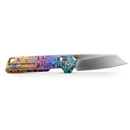 Vosteed Parallel S35VN Satin ,Halloween Spooky Purr Titanium - KNIFESTOCK