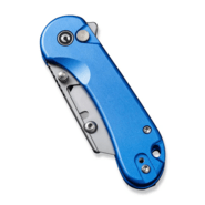 CIVIVI Elementum Utility Blue Aluminum Handle Stonewashed S/S Blade Holder Plain - KNIFESTOCK