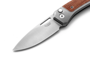 LionSteel Twain CPM MagnaCut Satin, Gray Titanium / Natural Canvas Micarta Handles TW GY CVN - KNIFESTOCK