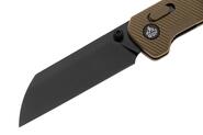 QPS Penguin Glyde 14C28N, nero, Manico: Khaki FRN QS130GL-C2 - KNIFESTOCK