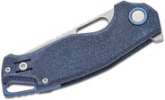 MKM VINCENT – MAGNACUT SW bld, DENIM CANVAS MICARTA hdl, S/S WIRE CLIP MK VCM-DC  - KNIFESTOCK