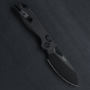 Kunwu Pulsar Gray Carbon Fiber Satin Elmax X705F - KNIFESTOCK