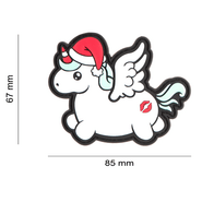 Claw Gear Christmas Unicorn Rubber Patch - KNIFESTOCK