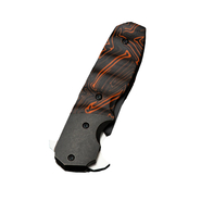 BESTECH FREEFALL S35VN, Black Stonewashed+Flat Satin, Titanium+Black Orange G10, Black BT2007B - KNIFESTOCK