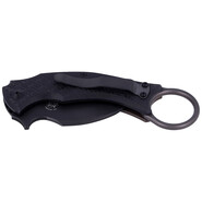 Fox Knives FOX/BASTINELLI BLACKBIRD COUTEAU PLIANT ACIER INOXYDABLE ELMAX PVD LAME, CADRE TITANE VER - KNIFESTOCK