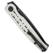 Petrified Fish PFE07 Morse Black Stonewashed 154CM White with Black G10 PFE07WDW - KNIFESTOCK