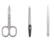 WUSTHOF 3 darabos manikűrkészlet bőrtokban, fekete - KNIFESTOCK