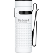 Latarka Olight Baton 4 Premium Edition z bezprzewodowym etui ładującym (biała, 1300 lumenów) - KNIFESTOCK