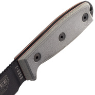 ESEE Knives Model 3 Modified Pommel musta terä, harmaa kahva 3PM tuppi + klipsi - KNIFESTOCK