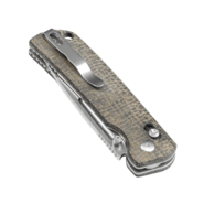Kizer 154CM Blade Clutch Lock Micarta Handle V4481C2 (3.31&quot; Stonewash) - KNIFESTOCK
