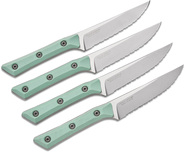Microtech STEAK KNIFE SET G-10 CARIBBEAN BLUE STW F/S 3600-12SETCA - KNIFESTOCK