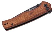 Sencut Crowley Guibourtia Wood HandleBlack Stonewashed D2 BladeButton Lock S21012-5 - KNIFESTOCK
