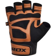 RDX GYM GLOVE LEATHER S12 TAN L - KNIFESTOCK