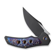 We Knife Magnetron Black Titanium Handle With Flamed Titanium Inlay WE18058-4 - KNIFESTOCK