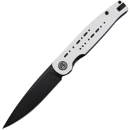 Petrified Fish PFE07 Morse Black Stonewashed 154CM White with Black G10 PFE07WDW - KNIFESTOCK