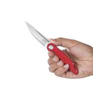 KUBEY Mizo Liner Lock Couteau Pliant Front Flipper Manche G10 Rouge KU2101C - KNIFESTOCK