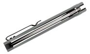 Petrified Fish PFB03 Stamp Satin D2 Carbon Fiber With Gray G10 PFB03GAS - KNIFESTOCK