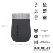 STANLEY The Everyday GO Tumbler .29L / 10oz, Charcoal 10-10292-063 - KNIFESTOCK