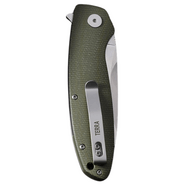 Petrified Fish PFB01 Terra  Satin D2 Green Micarta PFB01GRMS - KNIFESTOCK