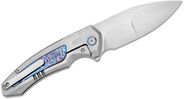 WE Polished Bead Blasted Titanium Handle With Flamed Titanium Inlay Polished Bead Blasted Vanax Blad - KNIFESTOCK