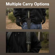 Civivi Perfrico Milled OD Green G10 HandleBlack Stonewashed 14C28N BladeWith 1PC Black Lanyard - KNIFESTOCK