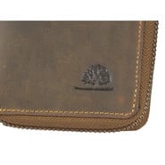 GreenBurry Leather zip wallet Vintage 821A-25 - KNIFESTOCK