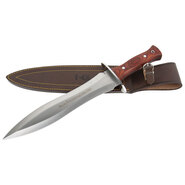 MUELA 266mm blade, full tang, coral pressed wood, stainless steel guard     PODENQUERO-26R - KNIFESTOCK