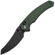 Civivi Sixgill Green Canvas Micarta HandleBlack Stonewashed Nitro-V BladeCrossbar Lock - KNIFESTOCK