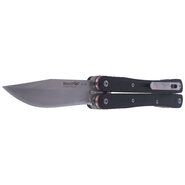 BLACK FOX Balisong, Lame 440 Satinée, Manches G10, BF-501 - KNIFESTOCK