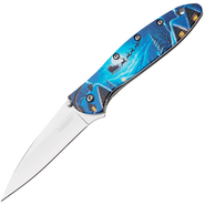 Kershaw LEEK 14C28N Stone washed with Aluminum Handle - Xmas K-1660C25 - KNIFESTOCK