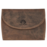 GreenBurry Leather wallet 13x9cm &quot;Vintage&quot; antique brown 1772A-25 - KNIFESTOCK