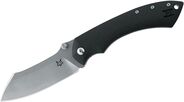 FOX Kmaxrom Pelican Folding Knife, Satin Plain Blade, Black G10 Handles FX-534 - KNIFESTOCK