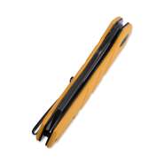 KUBEY Ceyx Liner Lock Flipper Folding Knife Yellow G10 Handle KU335C - KNIFESTOCK