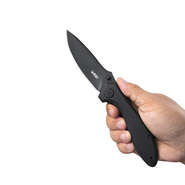 Kubey Ruckus Liner Lock Folding Knife Black G10 Handle KU314O - KNIFESTOCK