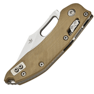 Microtech STITCH RAM LOK S/E STONEWASH FULL SERRATE FLUTED G-10 TAN 169RL-12FLGT - KNIFESTOCK