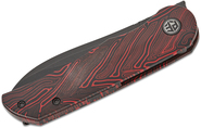 Petrified Fish PFE16 El Camino Black Stonewashed N690 Red Gmascus G10 PFE16RDMDW - KNIFESTOCK