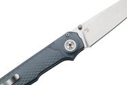 MKM MIURA – CPM Magnacut SW bld - SOLID Grey Alu hdl, BUTTON LOCK - REV. S/S CLIP MK MI-AGY - KNIFESTOCK