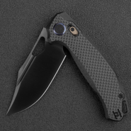 Kunwu Django XL Satin DLC ELMAX Carbon Fiber Black X707XL-F - KNIFESTOCK