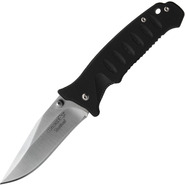 BLACK FOX couteau tactique DROP POINT LAME 440C MANCHE NOIR CAOUTCHOUC NYLON BF-114 - KNIFESTOCK