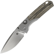 Vosteed Psyop 300 S35VN Satin, Zöld Norplex UltreX™ Micarta &amp; Titán Bolster A - KNIFESTOCK
