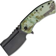 Kansept XL Korvid Black Stonewashed 154CM Jade and Camouflage G10 T1030B2 - KNIFESTOCK