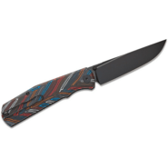 Petrified Fish PFP14Lis 10cr15comov Black Stonewashed Colorful Gmascus G10  - KNIFESTOCK