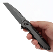 Kansept Kosame Blackwash 154CM Blackwash Titanium with Copper Carbon Fiber Inlay - KNIFESTOCK