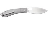 CJRB Sasaya Titan Gray, Satin S35VN, Milled Titanium J1959G-GY - KNIFESTOCK