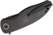 Petrified Fish PFP06 Simum Black Stonewash K110 Black Micarta PFP06DMDW - KNIFESTOCK