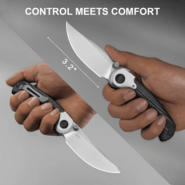 Kizer PIONEER L.F Nitro-V Aluminum &amp; Micarta ZX-FK03A6 - KNIFESTOCK