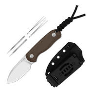 Kizer Drop Bear Fix 14C28N,Satin,Norplex UltreX™ Micarta - KNIFESTOCK