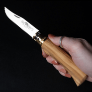 OLD BEAR® L - STAINLESS STEEL, OLIVE HANDLE, SERRATED BLADE 9337/21_LU - KNIFESTOCK