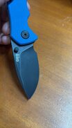 GEO D2 Black Stonewashed, G10 Blue, Liner lock GEO2102A - KNIFESTOCK
